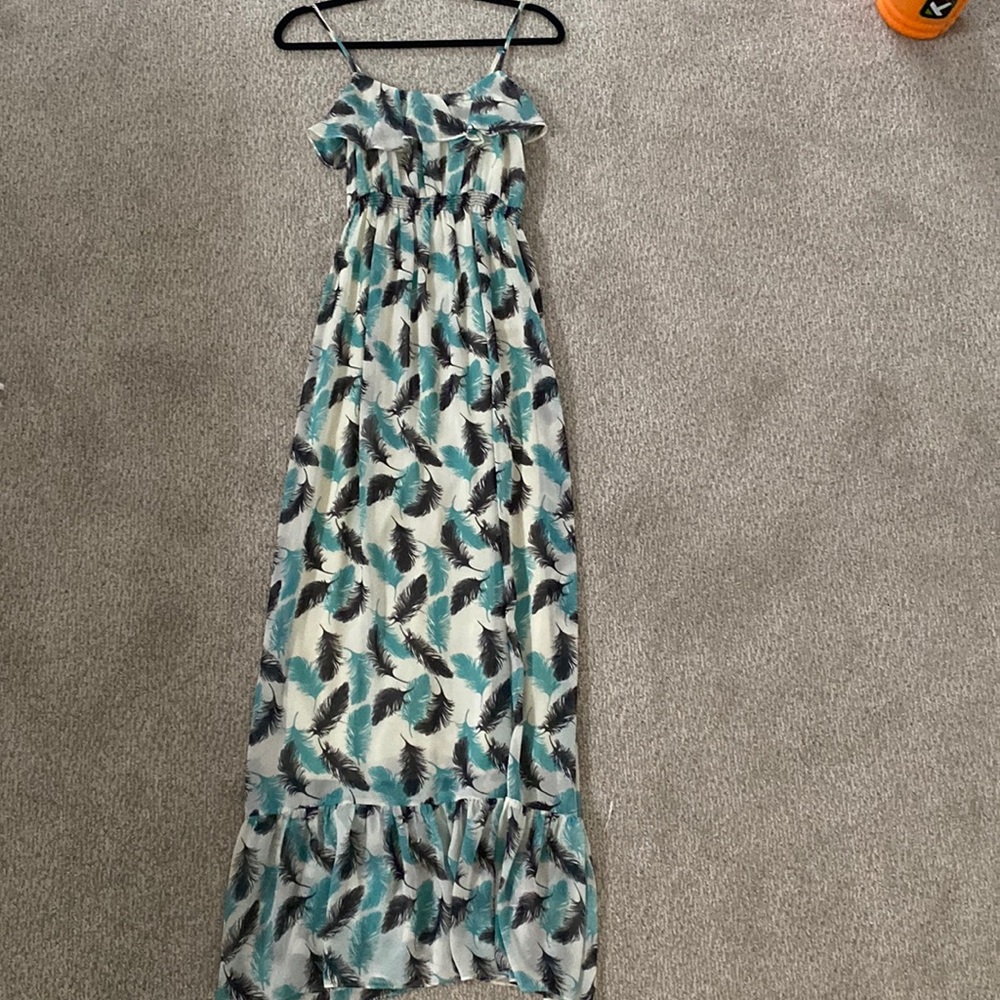 Pinkyotto feather maxi dress